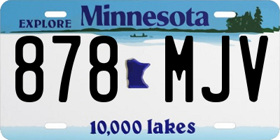 MN license plate 878MJV