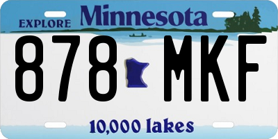 MN license plate 878MKF
