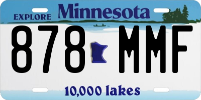 MN license plate 878MMF