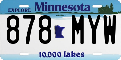 MN license plate 878MYW