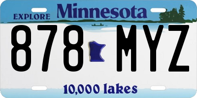 MN license plate 878MYZ