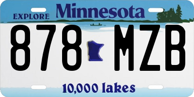 MN license plate 878MZB