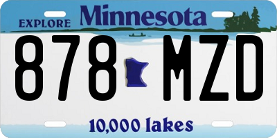 MN license plate 878MZD