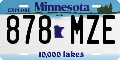 MN license plate 878MZE