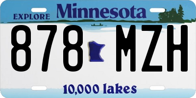 MN license plate 878MZH