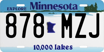 MN license plate 878MZJ