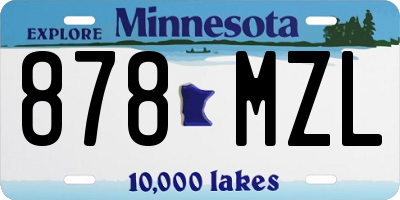 MN license plate 878MZL
