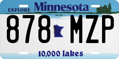 MN license plate 878MZP