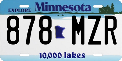 MN license plate 878MZR