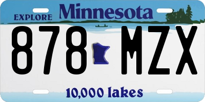 MN license plate 878MZX