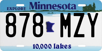 MN license plate 878MZY