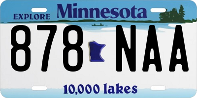 MN license plate 878NAA