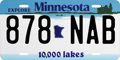 MN license plate 878NAB