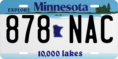 MN license plate 878NAC