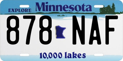MN license plate 878NAF