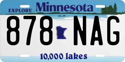 MN license plate 878NAG