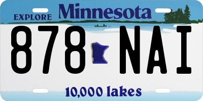 MN license plate 878NAI