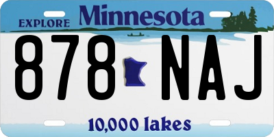 MN license plate 878NAJ
