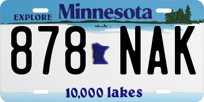 MN license plate 878NAK