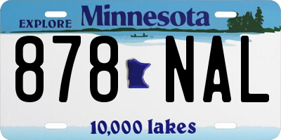 MN license plate 878NAL
