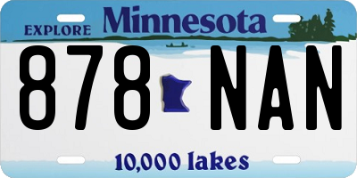 MN license plate 878NAN