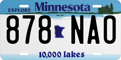 MN license plate 878NAO
