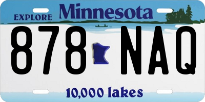 MN license plate 878NAQ