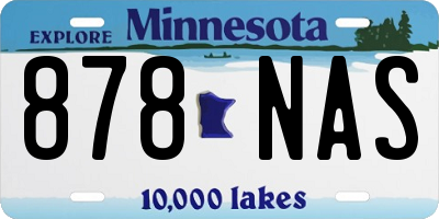 MN license plate 878NAS