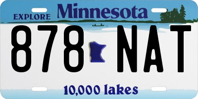 MN license plate 878NAT