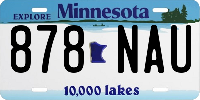 MN license plate 878NAU