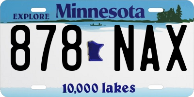 MN license plate 878NAX