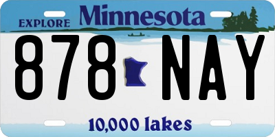 MN license plate 878NAY
