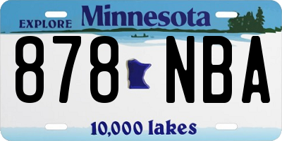 MN license plate 878NBA