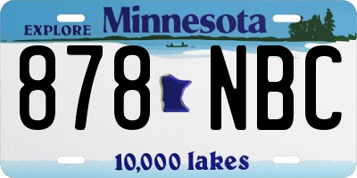 MN license plate 878NBC