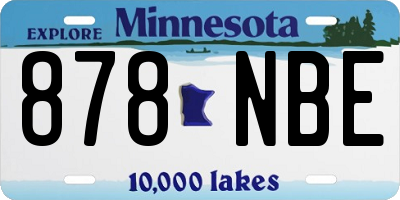 MN license plate 878NBE