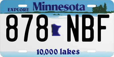 MN license plate 878NBF