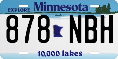 MN license plate 878NBH