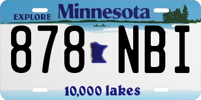 MN license plate 878NBI