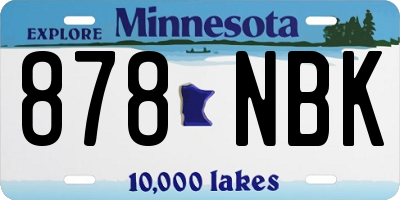 MN license plate 878NBK