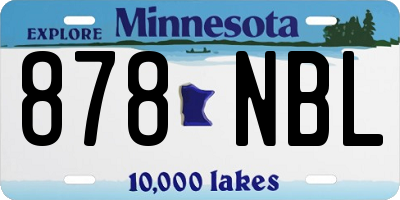 MN license plate 878NBL