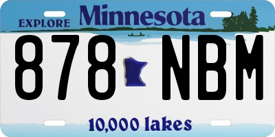 MN license plate 878NBM