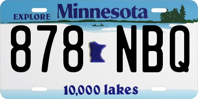 MN license plate 878NBQ