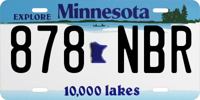 MN license plate 878NBR