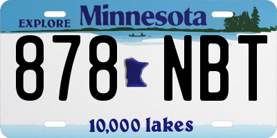 MN license plate 878NBT