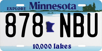 MN license plate 878NBU