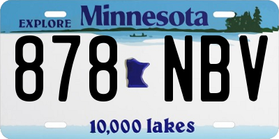 MN license plate 878NBV