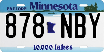 MN license plate 878NBY