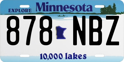 MN license plate 878NBZ