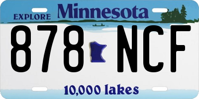 MN license plate 878NCF