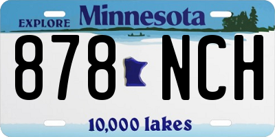 MN license plate 878NCH
